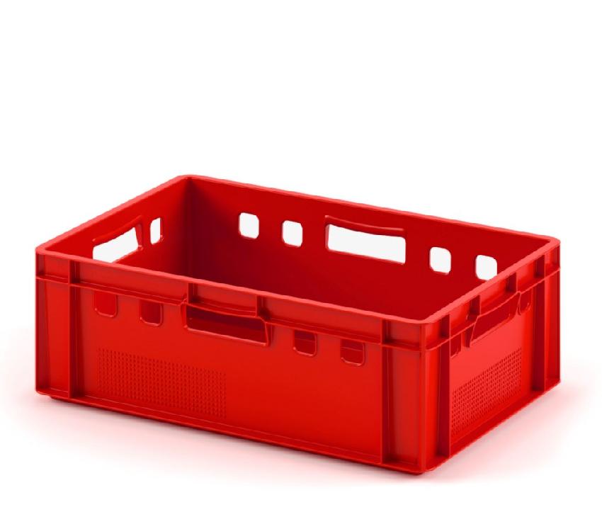 красный контейнер с крышкой