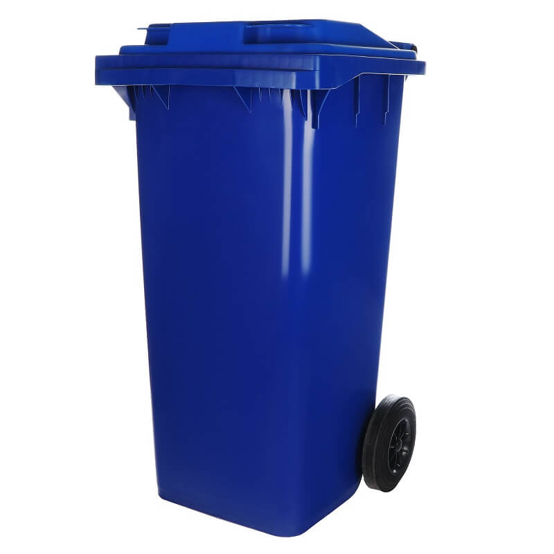 мусорный бак синего цвета